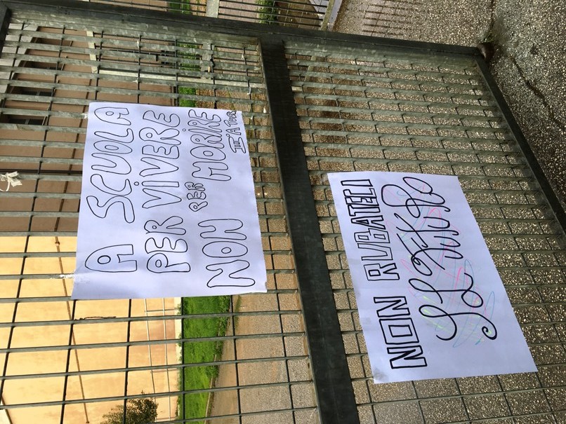Sciopero studenti IIS via Gramsci Valmontone: “Una scuola più sicura”